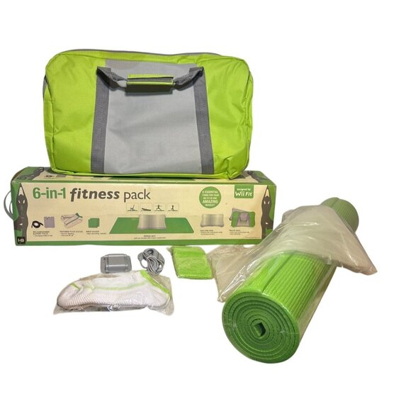 6-In-1 Fitness Pack For Wii Fit With Mat Bag Socks Bands & More - Picture 2 of 16